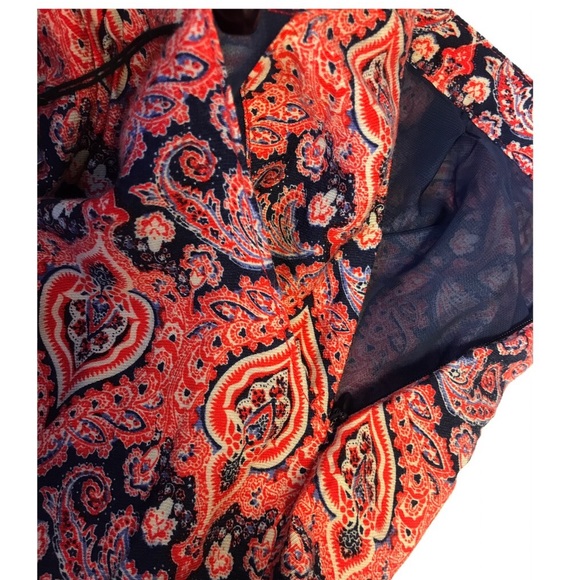 NWT FOREVER 21 Orange Multi Mini Short Skirt - Picture 5 of 6